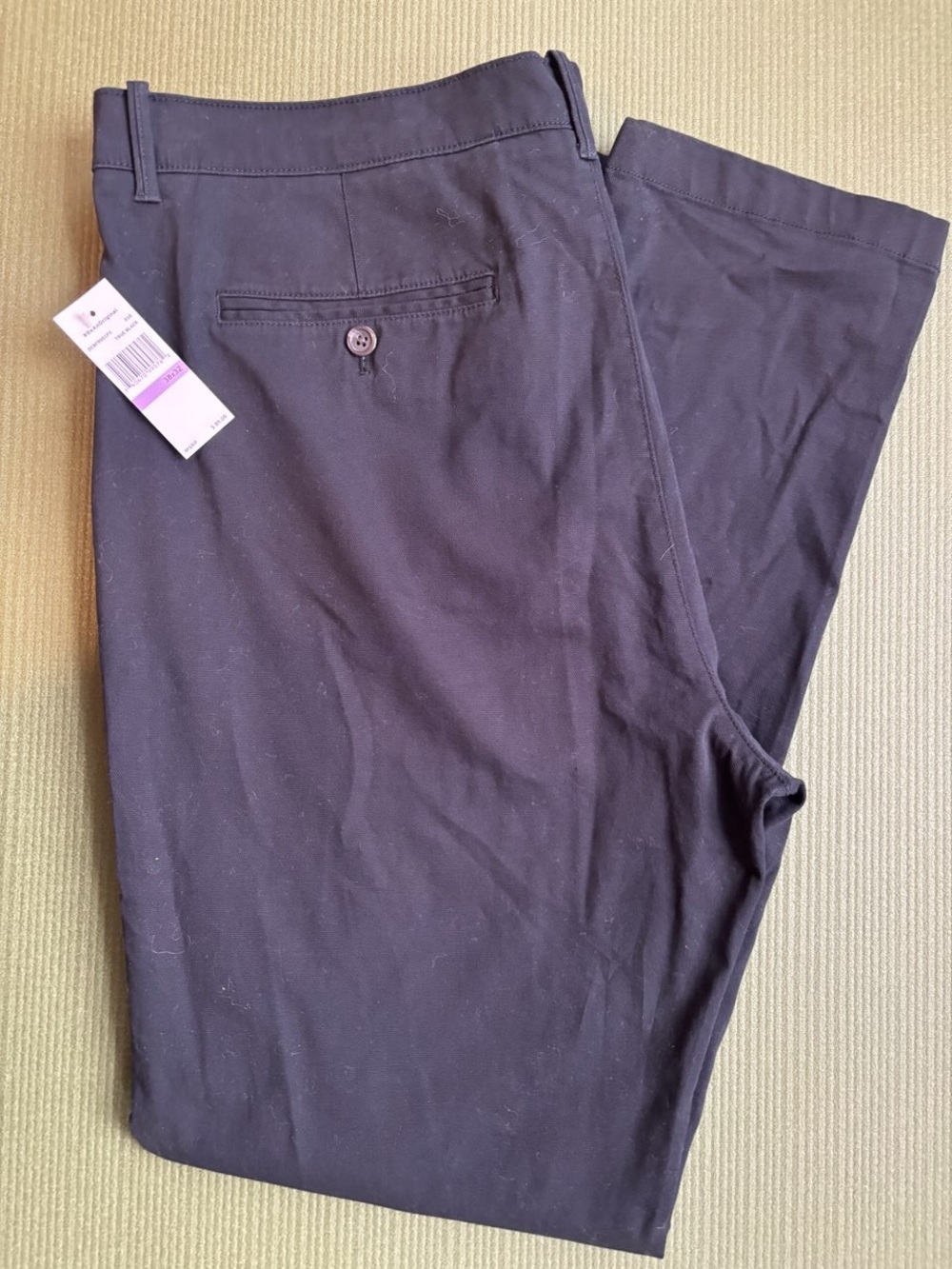 NWT Original Penguin Men’s Slim Fit Stretch Chino Pants Black 38x32